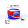 비 스틱 왁스 컨테이너 실리콘 상자 5ML 실리콘 컨테이너 식품 등급 항아리 도구 저장 용기 기름 홀더 기화기 FDA 승인
