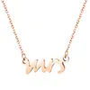 Rose Gold Mrs Halsband i Rostfritt Stål Mrs Letter Charm Halsband Bridal Gift Bröllop Halsband Present