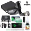 Dragonhawk Tattoo Kit Obrotowy Pistolet Mini zasilanie Czarne Igły Ink Tips D3074