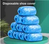 400PCS Waterproof Boot Covers Plastic Disposable Shoe Covers Elastic Protective Homes Overshoes Anti Slip Home Tools A40