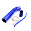 76mm 3 Koude Luchtinlaat Inductie Pijp Kit Siliconen Vacuüm Slangklemmen Auto Universele Trim Rood Zilver Blauw aluminium Buis 276K