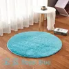 Tapis en peluche doux rond moderne pour salon et chambre tapis de sol moelleux pour chambre d'enfants tapis de couleur unie Shaggy d'intérieur A005