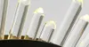 Luxury LED Crystal Chandelier Lighting Round Crystals Pendant Lamp Black Hanging Light for Living Room Home Decoration Lustres De 2454