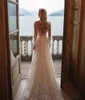 Julie Vino Beach Wedding Dresses Long Sleeves Lace Backless Sexy Wedding Gowns 2020 Deep V Neck Bride Dress vestido de novia