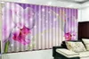 Blackout Curtain Promotion Blommor och Fragrance Music Flow HD Digital Print 3d Floral Shading Praktisk Fine Curtain