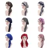 Fashion Muslim headscarf hat Turban Wigs headscarf cap Long Tail Scorpion Headwear Headband Pirate Hat Chemotherapy cap Hair Accessories DHL