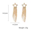Мода - длинные кисточки кристалл серьги для женщин 2019 Bijoux роскошный блестящий золотой цвет звезда свисает серьги ювелирных изделий подарки