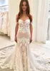 Mermaid elegante vestidos de casamento longos 2019 Sweetheart tulle applique laço jardim país igreja noiva vestidos de noiva feitos personalizados