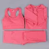Vital Seamless Sports Sets 3 Pieses Yoga Suit for Women gym set 2ピーススポーツウェアワークアウト服フィットネスキットレギングトップbra226l