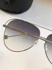 Preto do inclinação dos óculos de sol de prata espelho de metal óculos de sol Marca Designer piloto Óculos Mulheres Homens Shades Top Fashion Eyewear