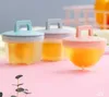 4pcs/set Cute Egg Boiler Plastic Egg Poacher Set Kitchen Egg Cooker with Lid Brush WB1885