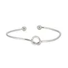 Pulsera de nudo de amor infinito ajustable chapada en oro de 14K hojas luna perla regalo dama de honor pulsera de boda 269i