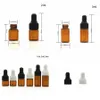 1000pc 1ml 2ml 3ml Amber Cam Damlalık Şişeler Esansiyel Yağ şişesi Küçük Parfüm Şişeleri Örnekleme Depolama Şişe Araçları RRA1981