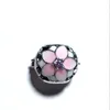 Openwork Pink Magnolia Flower Charm with Original box for pandora 925 Sterling Silver Beads Bangle Bracelet Making Charms