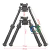 PPT BT10-LW17-Atlas Verstelbare BIPOD Monteer rechtstreeks op 1913-stijl Picatinny Rail Black Riflescope BIPOD CL17-0019