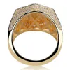 2021 Новый хип-хоп модные кольца меди ледяные в Bling Micro Pave Cubic Zircon геометрия кольцо для мужчин