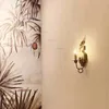 Klasyczna francuska świeca lampa ścienna retro drewno żelaza żywica sconce Hotel korytarz przejścia salon nocny twórczy art deco światło