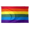 Rainbow Banner Flags 90x150cm Lesbisk Gay Pride Polyester LGBT Flag Banner Flaggor Party Supplies Rainbow Flag CCA11852-B 300PCS