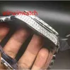 Hip dos homens novos Hop Assista Prong Set Diamond Watch Prata Aço Inoxidável Caso Strap Árabe número rosto Relógio Mecânico Automático