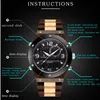 Gorben Business Men's Watch houten band Wood Quartz Pols Watch Men kijken mannelijke klokmode casual polshorloge338f