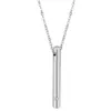 Titan Stainless Steel Womens Pet Urn Ash Memorial Stick Hänge Halsband Bar Öppningsbar Parfymflaska Halsband Presenter Smycken Partihandel