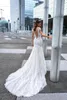 Sirène Plage Robes De Mariée V Cou Dentelle 3D Floral Applique Perles Dos Nu Robes De Mariée Plus La Taille Bohême Robe De Mariée