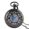 Attaque noire classique antique sur Titan Pocket Watch Vine Quartz Montres militaires analogiques avec collier Gift Reloj de Bolsil7354881