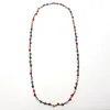 BeUrSelf Multicolor Long Beaded Necklace for Women Coconut Shell Bohemian Knit Handmade Round Wood Bead Ethnic Necklace Jewelry