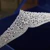 2019 Luxo encantos prata e ouro florais Tiaras Zircon Clusters Lush Hairbands Handmade casamento Jóias Headpieces Acessórios Crown nupcial