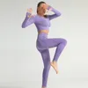 Lange mouwen naadloze 2 stuk yoga set womens oefening winter sportkleding vrouwen set gym kleding training kleding sportkleding