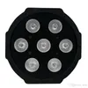 무선 원격 제어 LED 미니 파 라이트 7x12W DMX RGBW 4in1 쿼드 LED 평면 파가 무대 조명