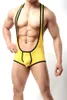 Leotard Mankini Mayo Erkekler Fanil Çekici Streç Spandeks Erkekler Bodysuit Güreş Takım Singlets Zayıflama Yelek Tulumları190f