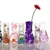 12*27cm Creative Clear Eco-friendly Foldable Folding Flower PVC Vase Unbreakable Reusable Home Wedding Party Decoration