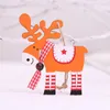 2019christmas boom accessoires kleine kerst hout eland hanger marionet kleine speelgoed kleurrijke herten creatieve decoratie hanger kerstfeest