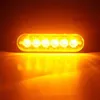 4PCS Side Strobe Light 6LED Car Vehicle Warning Strobe Flashing Light Bar Flash Emergency Blue Red White Yellow Amber7138310