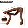 Guitar Capo for Acoustic Electric Guitar Ukulele Mandolin Banjo,Folk guitar capo-rose wood grain & Sapele pattern Free shipping