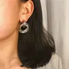 Venta caliente Nueva Moda Pendientes de aro espiral doble Simple Plateado Círculo Círculo Forma Tendencia Pendientes para Mujeres Joyería de niña Regalo