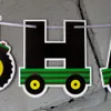 2019 Farm Tema Konstruktion Fordon Grattis på födelsedagen Banner Truck Grävmaskin Garland 24PCS Traktor Cupcake Topper Party Decor Kids