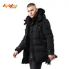 Nouveau 2018 Veste D'hiver Hommes Vers Le Bas Parkas Col De Fourrure Long Manteau Épais Coton Rembourré Veste Parka Manteau Mâle Mode Casual Manteaux 3XL