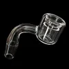 100% REAL XXL Quartz Thermal Banger med kolhydratkapet 10mm 14mm 18mm Double Tube Quartz Thermal Nail For Glass Water Pipe Free Frakt