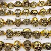 Fashionable 30Pcs/Set Skull band Rings Top Vintage Gothic Multicolor Big Size Metal Punk Style Rock Men and Women Jewelry Accessories Biker Gifts