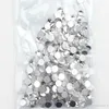 SS3-SS50 Kryształowy biały płaski tylne dekorowanie paznokci 3D Charm Diamond Stone Glitter Kulki Paznokcie Kamienie Akcesoria