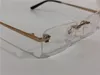 2018 Nowe projektanty mody okulary optyczne i okulary przeciwsłoneczne 01480 Square Frame Frame Bezprzewodowe przezroczyste soczewki Zwierzę