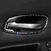 Carbon Fiber Car Interior Door Handle Cover Trim Door Bowl Stickers decoration for BMW e60 5 series 2006-2010 accessories