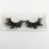 Hot Selling 25mm Lashes 5D Mink Eyelashes Handgjorda Mink Hair Strip Lashes Privat logotyp Anpassad ögonfransförpackning