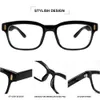 Montatura per occhiali all'ingrosso-Cyxus Fashion per uomo/donna Unisex Eyewear Rectale Black -8084