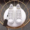 högsta kvalitet italiensk designer mens hi topp sneakers italy läder canvas plattform tränare svart vit casual flat snörskor szie35-45