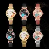 Nouvelles montres en acier inoxydable Regarder la bracelet de conception de fleur magnifique montre pour femmes l'été dames watch quartz horloge7366814