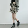 Designer Frauen Katze Muster Röcke Koreanische Hohe Taille A-linie Hohe Taille Falda Mujer Vintage Cartoon Streetwear Weiblichen Rock