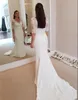 Incredibili abiti da sposa a sirena in pizzo 2020 con mezze maniche scollo a V bottoni applicazioni posteriori abiti da sposa stile country fascia con fiocco